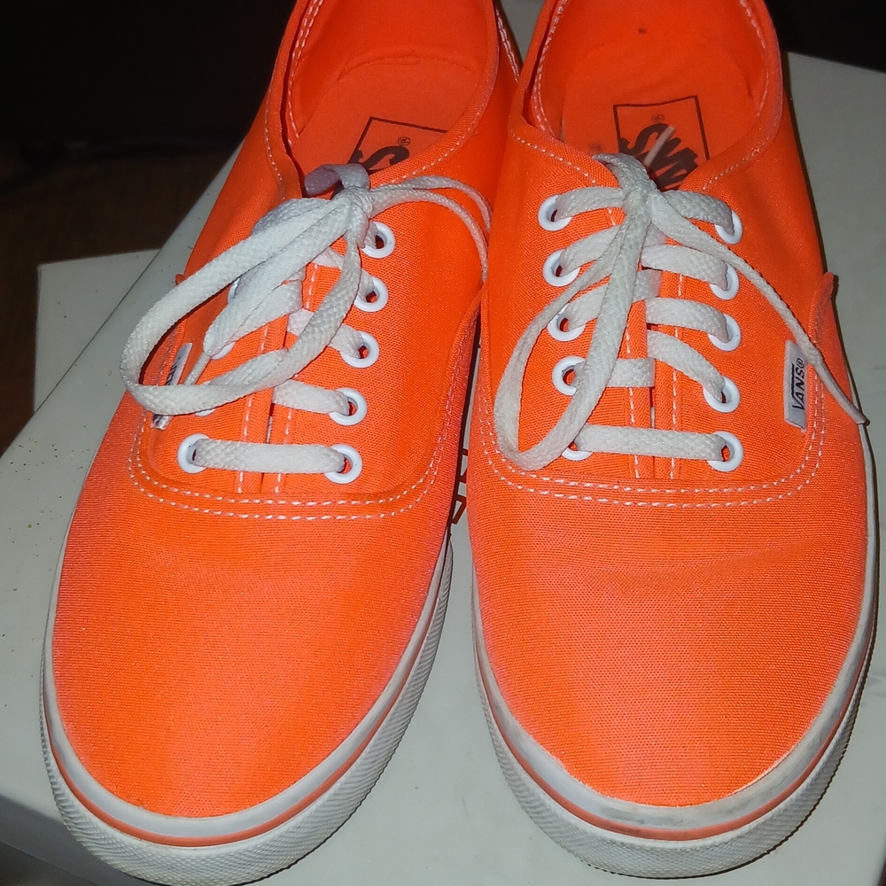 Vans Neon Orange Canvas Shoes